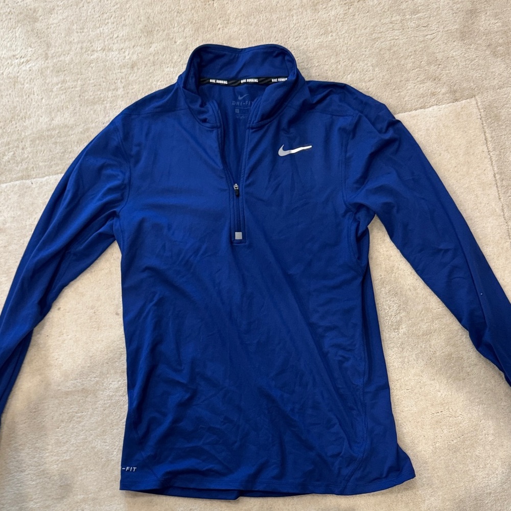 Nike Running Royal Blue Dri-FIT Quarter-Zip Top